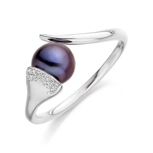 Pave Setting Round Whisper Naturally Mined Gemstone Diamond Rings