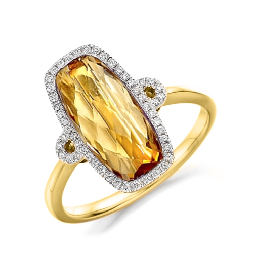 4 Prong Cushion Yellow Gold Regal Naturally Mined Diamond Engagement Rings