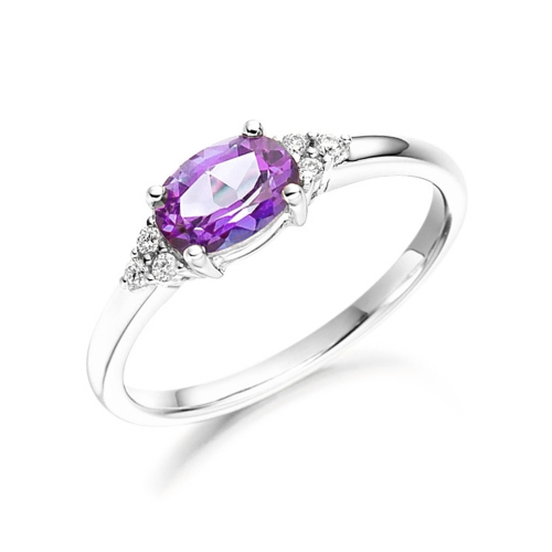 4 Prong Oval Iconic Naturally Mined Diamond Gemstone Engagement Rings