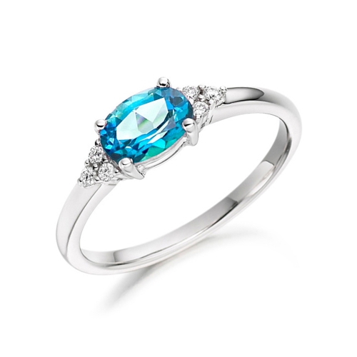 4 Prong Oval Iconic Naturally Mined Diamond Gemstone Engagement Rings