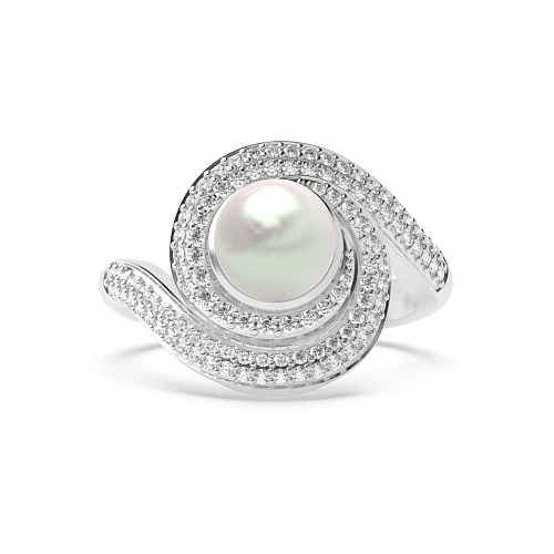 Pave Setting Round Precious Naturally Mined Gemstone Diamond Rings