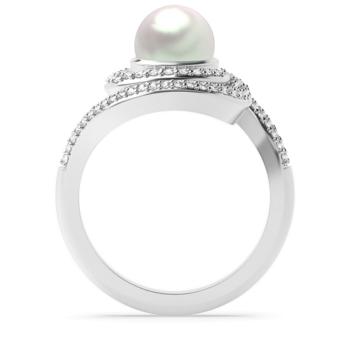 Pave Setting Round Precious Naturally Mined Gemstone Diamond Rings