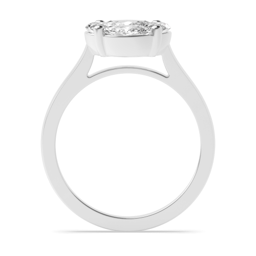 4 Prong Princess Flourish Moissanite Engagement Rings