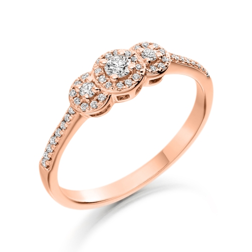 4 Prong Round Rose Gold Divine Unusual Engagement Rings