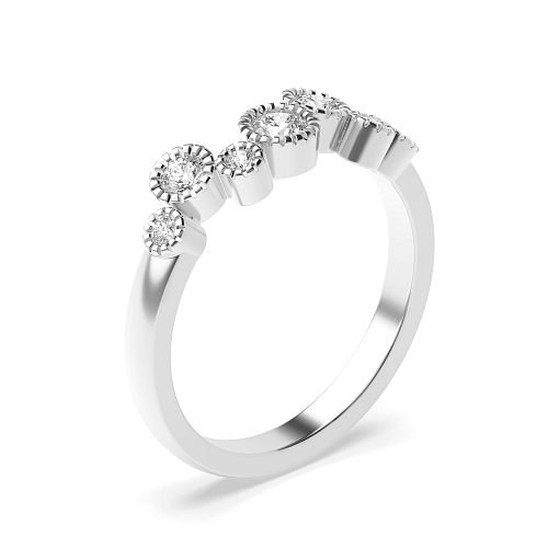 Bezel Setting Round Infinity side Seven Stone Engagement Rings