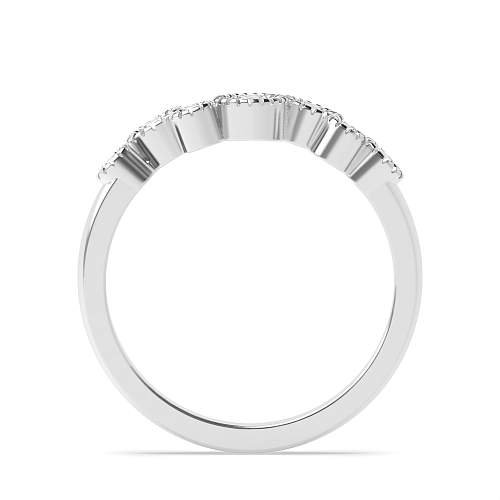 Bezel Setting Round Infinity side Seven Stone Engagement Rings