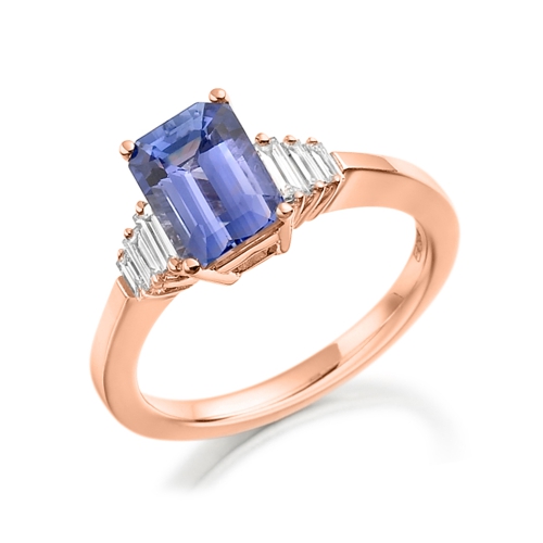 4 Prong Radiant Rose Gold Magnifique Lab Grown Diamond Rings
