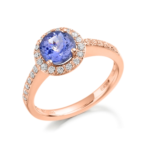4 Prong Round Rose Gold Glisten Lab Grown Diamond Rings