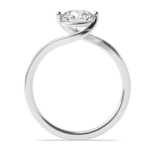 Pave Setting Round Artisan twisted Side Stone Engagement Rings