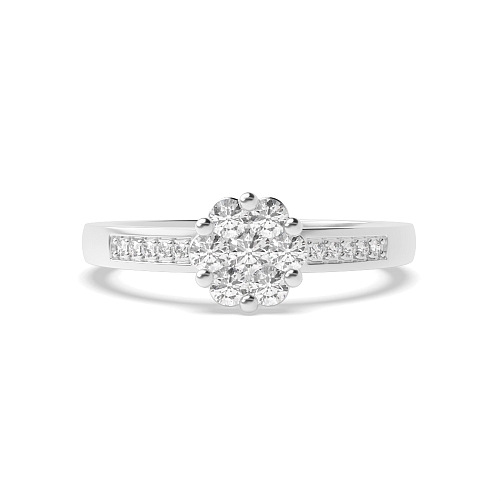 6 Prong Round Orbit Engagement Rings