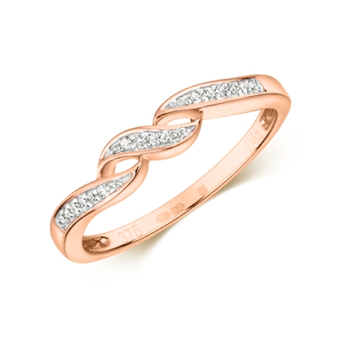 Pave Setting Round Rose Gold Legacy Unusual Wedding Engagement Rings