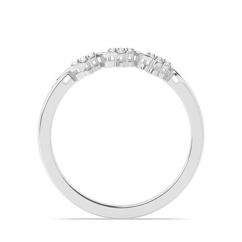 4 Prong Round Wave Engagement Rings