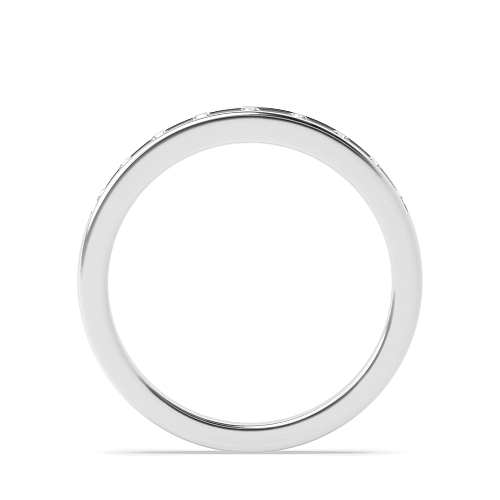Channel Setting Round Illusion set Half Eternity Engagement Rings