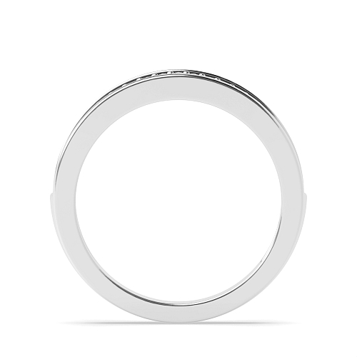 Pave Setting Round Spectrum Half Eternity Engagement Rings