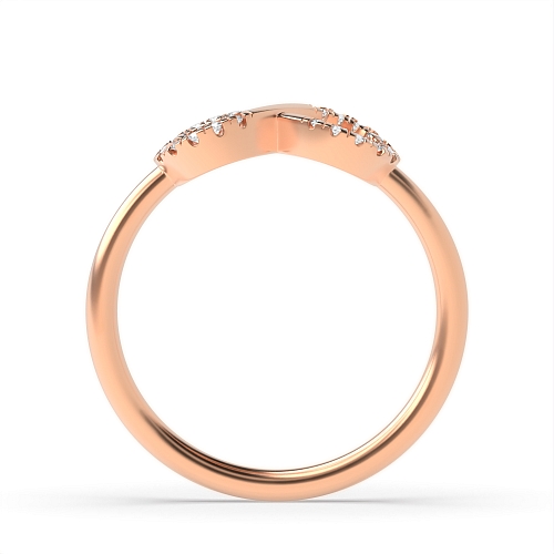 4 Prong Round Rose Gold Infinity Engagement Rings