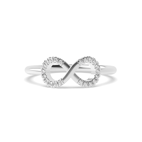 4 Prong Round Infinity Naturally Mined Diamond Engagement Rings