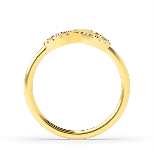4 Prong Round Yellow Gold Infinity Engagement Rings