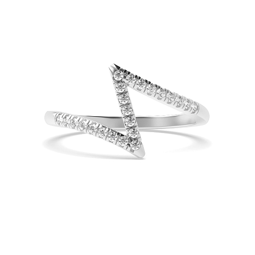 4 Prong Round Zig zak Engagement Rings