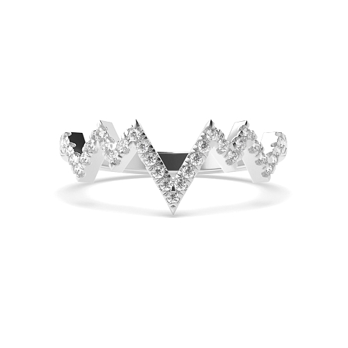 4 Prong Round Heartbeat style Engagement Rings