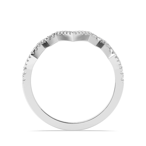 4 Prong Round Heartbeat style Engagement Rings