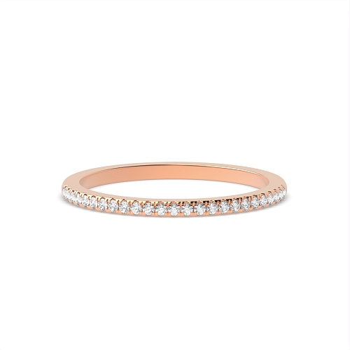 4 Prong Round Rose Gold Halfluminance Eternity Engagement Rings