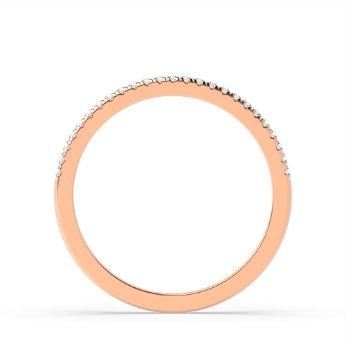 4 Prong Round Rose Gold Halfluminance Eternity Engagement Rings
