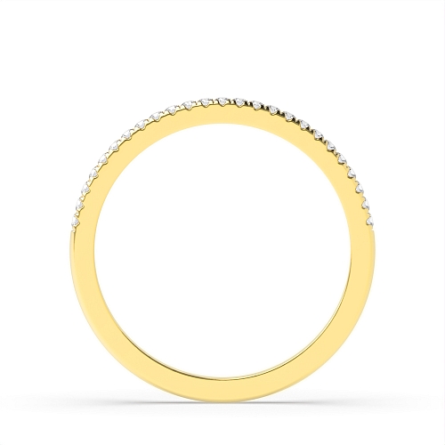 4 Prong Round Yellow Gold Halfluminance Eternity Engagement Rings