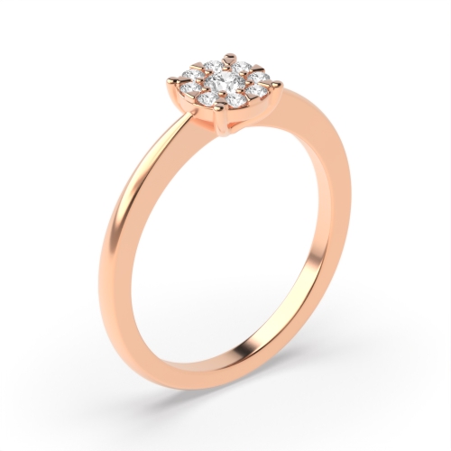 4 Prong Round Rose Gold Enamored Engagement Rings