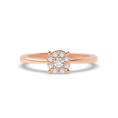 4 Prong Round Rose Gold Enamored Engagement Rings