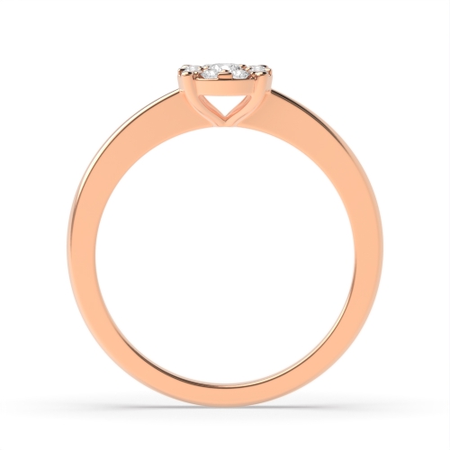 4 Prong Round Rose Gold Enamored Engagement Rings
