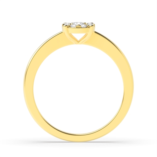 4 Prong Round Yellow Gold Enamored Engagement Rings