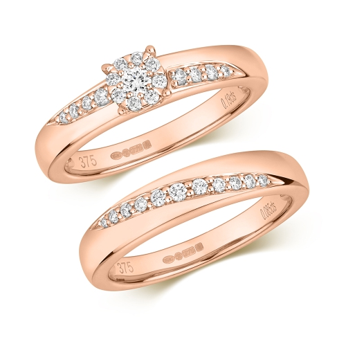 4 Prong Round Rose Gold Bridal Engagement Rings