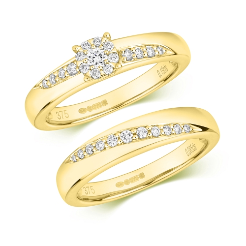 4 Prong Round Yellow Gold Bridal Engagement Rings