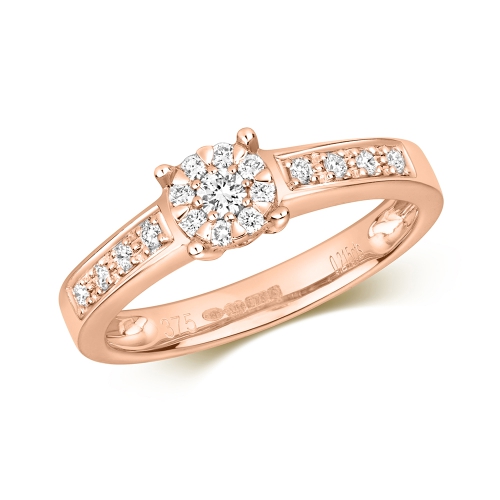 4 Prong Round Rose Gold Luxe Engagement Rings