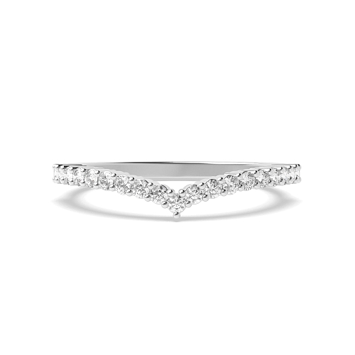 4 Prong Round Wishbone Eternity Wedding Rings & Bands