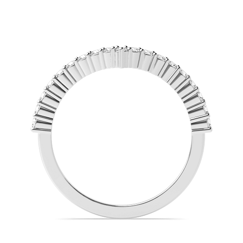 4 Prong Round Wishbone Eternity Wedding Rings & Bands