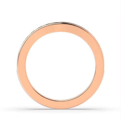 Channel Setting Round Rose Gold Wishbone half carat Eternity Diamond Rings