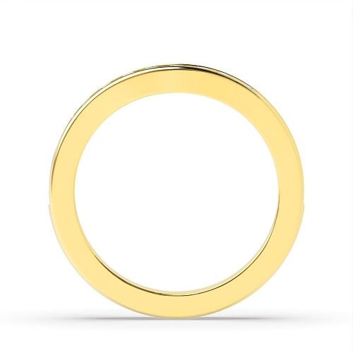 Channel Setting Round Yellow Gold Wishbone half carat Eternity Diamond Rings