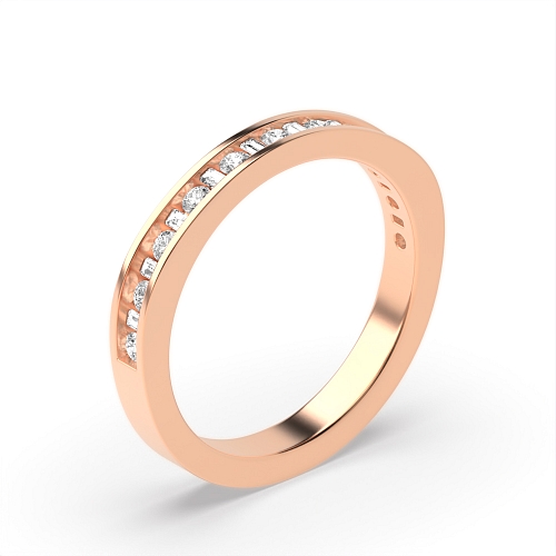 Channel Setting Round/Baguette Rose Gold Pear lusterflare Eternity Wedding Rings & Bands