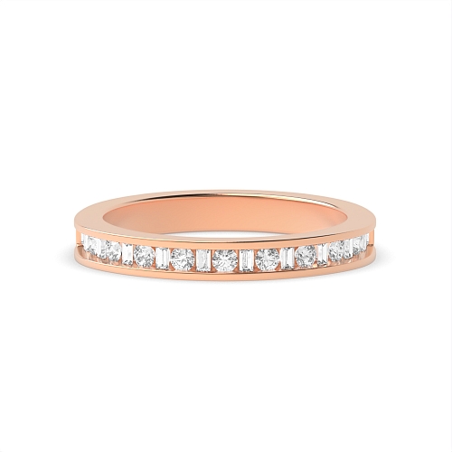 Channel Setting Round/Baguette Rose Gold Pear lusterflare Eternity Wedding Rings & Bands