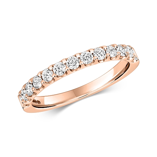 4 Prong Round Rose Gold Zenith Eternity Diamond Rings