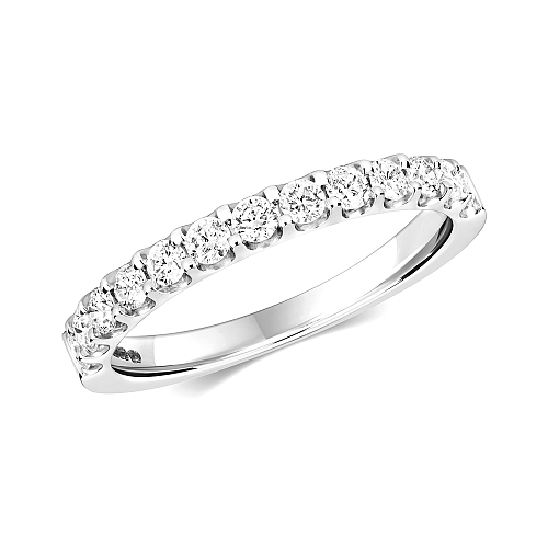 4 Prong Round Zenith Half Eternity Diamond Rings