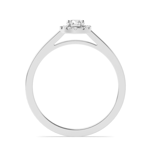 4 Prong Round Small halo Engagement Rings