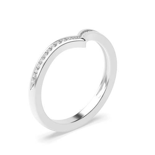 Channel Setting Round Wishbone petit Eternity Wedding Rings & Bands