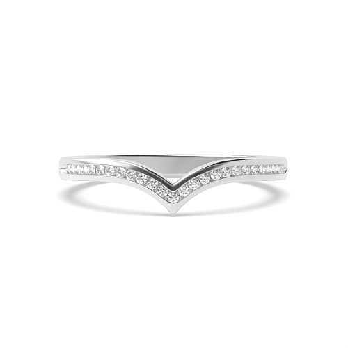 Channel Setting Round Wishbone petit Eternity Wedding Rings & Bands