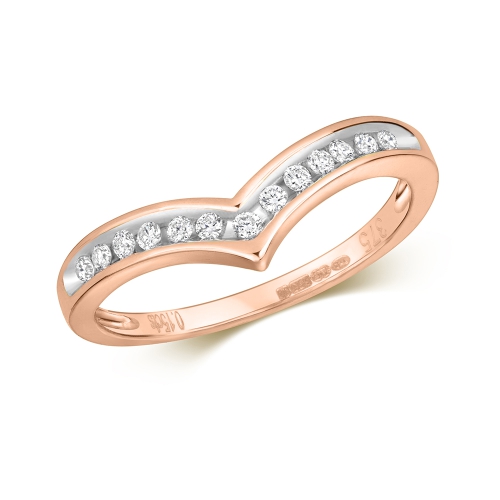 Channel Setting Round Rose Gold Magnificent Eternity Engagement Rings