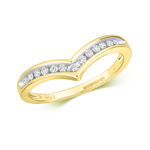 Channel Setting Round Yellow Gold Magnificent Eternity Engagement Rings