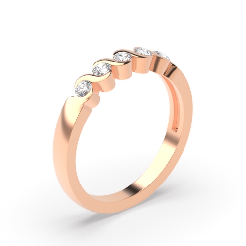channel setting 5 stone ring