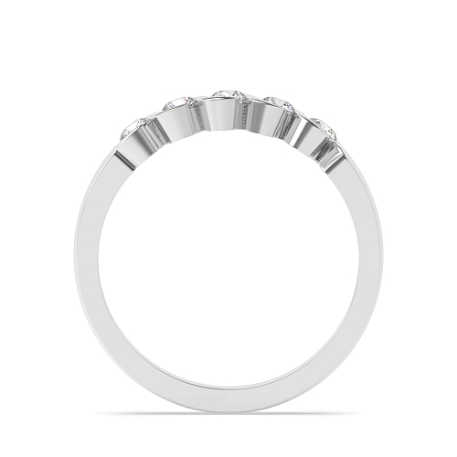 Channel Setting Round Sparkle side Moissanite Diamond Rings