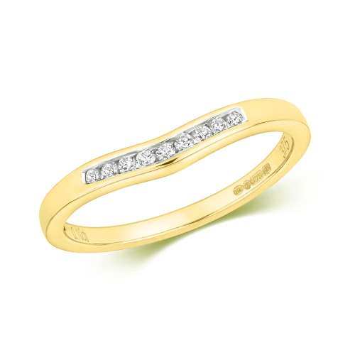 Channel Setting Round Yellow Gold Opal Eternity Engagement Rings